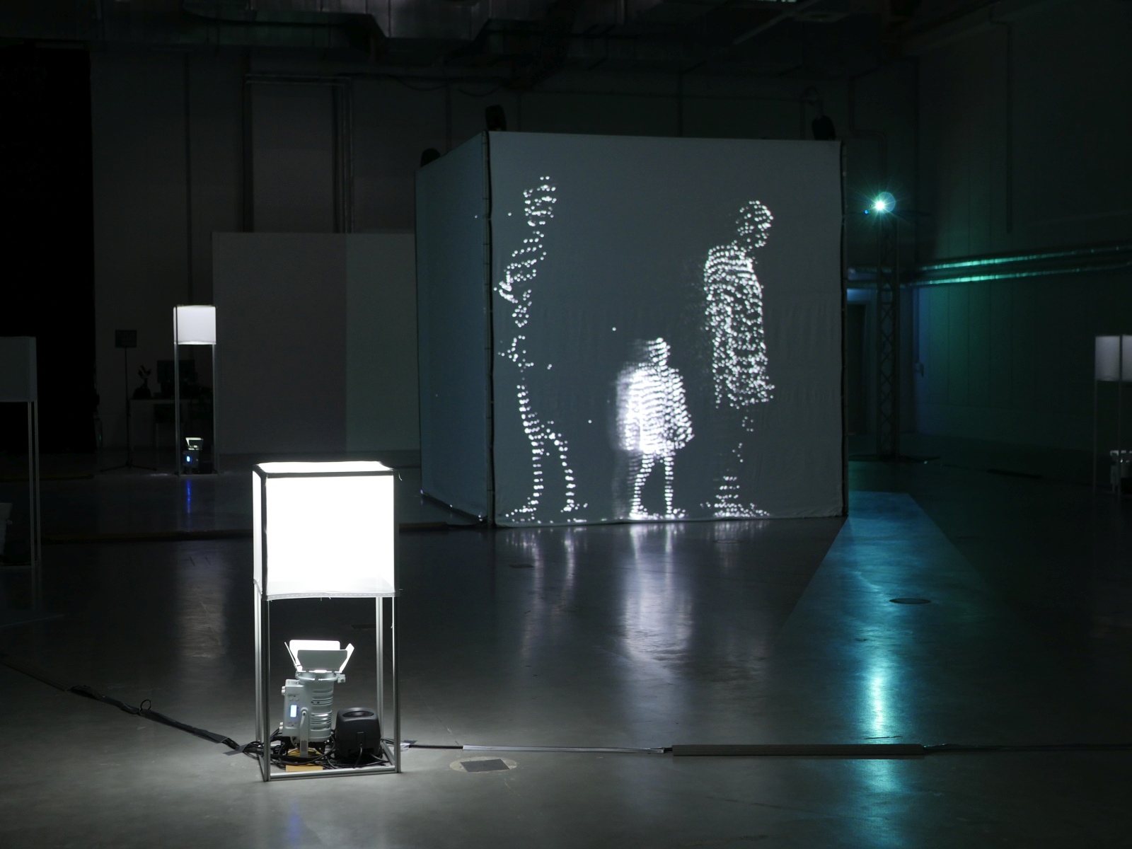 Collection Chamber with recalled point-cloud traces. Photo: Viacheslav (Slava) Romanov.